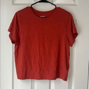 Old Navy Orange Cuffed Sleeve T-Shirt